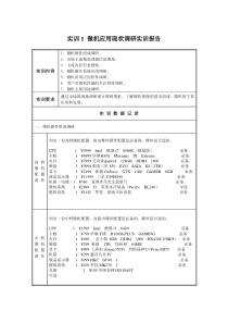 实训1-微机应用现状调研实训报告2020年