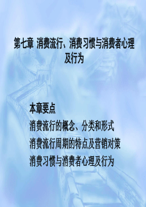 第七章-消费流行、消费习惯与消费者心理及行为