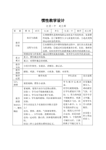 物理：惯性教学设计