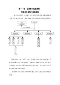 紧急情况处理措施、预案以及抵抗风险的措施