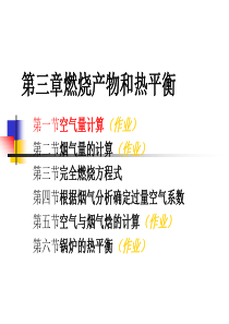 华北电力大学锅炉原理燃烧产物和热平衡