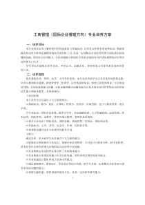 工商管理(国际企业管理方向)专业培养方案