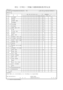 单位(子单位)工程观感质量检查记录