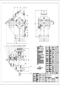 一级锥齿轮减速器装配图