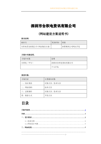 网站方案书模版