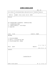 定期安全检查记录表模板