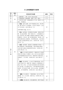 小儿体格测量-评分表