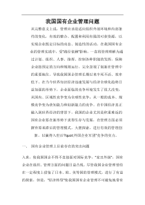 我国国有企业管理问题(1)