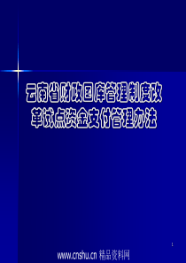 云南省财政国库管理制度改革试点资金支付管理办法(ppt 219)