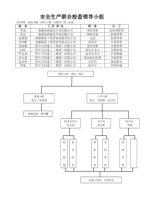 安全生产联合检查领导小组