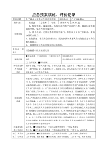 应急预案演练记录表