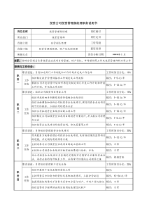 投资公司投资管理部经理职务说明书