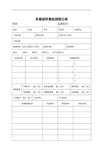 医院多重耐药菌目标性监测登记表