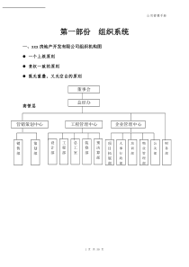 房地产公司组织架构和管理第一部份组织系统