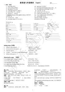 七年级-Unit8-Is-there-a-post-office-near-here-知识点总结-练