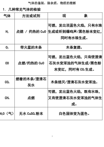 华师大九年级中考科学复习气体的鉴别-除杂质-物质的推断[