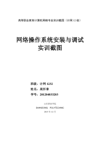 网络操作系统安装与调试实训截图