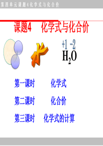 初三化学(2017届)第4单元课题4化学式与化合价(1)中考总复习课件