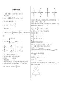 人教版初中数学中考模拟试题