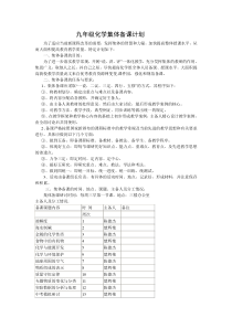 九年级化学集体备课计划