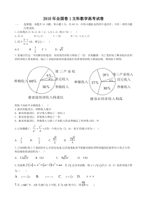 2018年全国卷1文科数学高考卷word版(含答案)