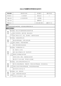 木业公司薪酬考评管理岗位说明书