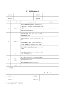 施工现场所有防护设施验收表格