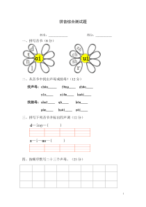 拼音综合测试题