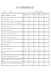 老年人中医药健康管理服务记录表和自理能力评估表