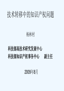 技术转移中的知识产权问题