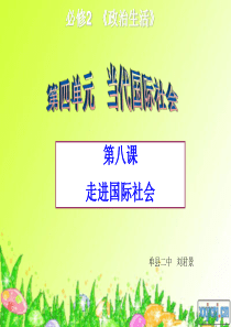 高三政治一轮复习课件：政治生活_第四单元第八课_走近国际社会_新人教版必修2