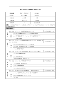 某化纤企业企业管理部经理职务说明书