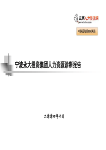 永大集团人力资源诊断报告