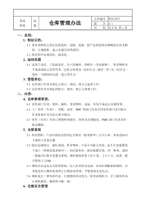 仓库管理办法改