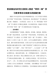 cg村“两学一做”学习教育工作实施方案