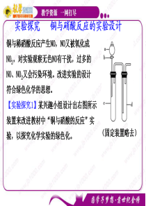 2011年高考一轮复习《化学实验》模块课件：实验探究2 铜与硝酸反应的实验设计 (新人教版)