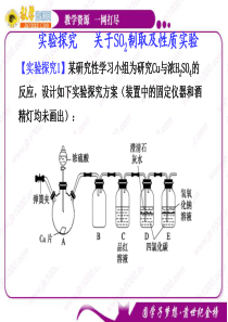 2011年高考一轮复习《化学实验》模块课件：实验探究4 关于SO2制取及性质实验 (新人教版)