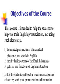 英语语音-unit-1-Objectives-of-the-Course