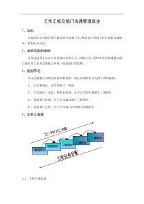 某环保企业工作汇报及部门沟通管理规定