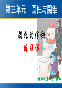 2014人教版六年级下册数学第三单元圆柱与圆锥―圆柱的体积练习课