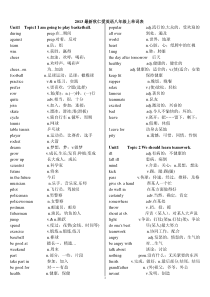 2017秋仁爱英语八年级上单词表中英对照