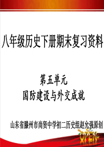 八年级历史下册第二学期期末复习第五、第六七单元阅读提纲