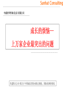 成长的烦恼―上万家企业最突出的问题-Sunhat Consulting