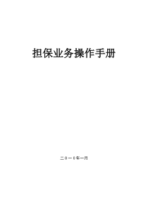 融资性担保公司业务开展与内部管理手册(全)