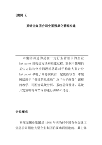 某铜业集团公司全面预算化管理构建（DOC 39页）