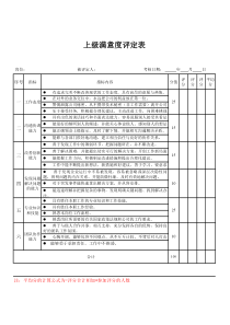 上级满意度评定表