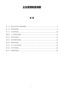 企业管理制度精要