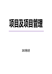 项目及项目管理培训课件