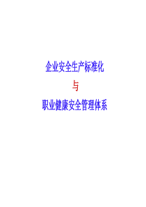 31企业安全生产标准化与职业健康安全管理体系