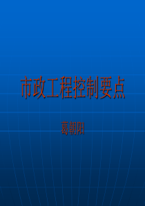 质量监督部门市政工程控制要点